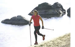 nordic walking spiaggia
